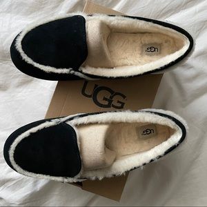 black/white hailey moccasins